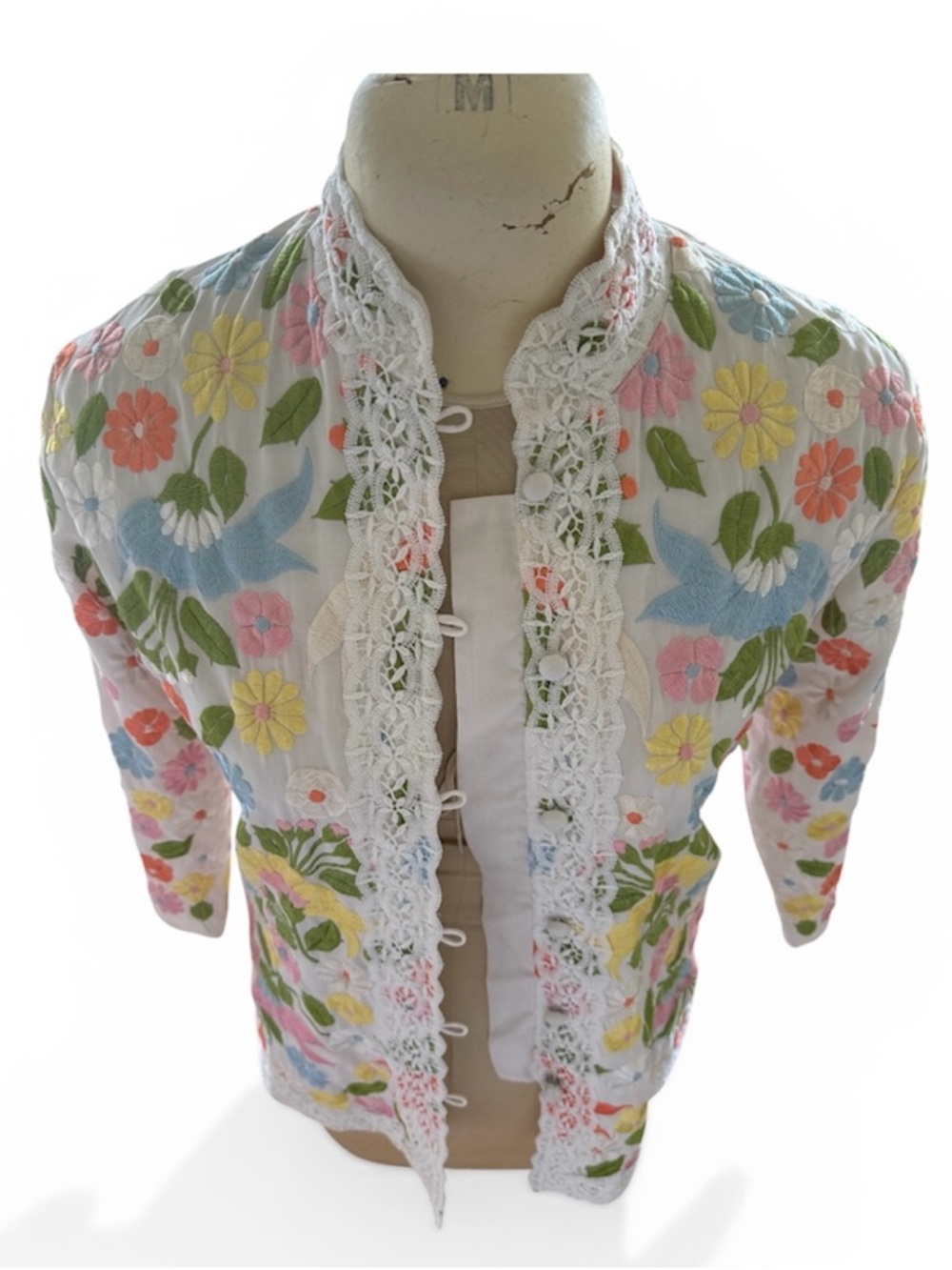 Vintage Daisy’s Creations floral embroidered jacket